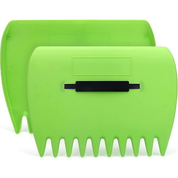 Leaf Scoops Hand Rakes For Garden And Yard, Green Leaves Grabber Plastic Garden Scoop For Collector Leaf, Grass Clippings, Trash