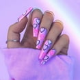 thumbnail image 3 of Uñas postizas largas de ataúd, uñas acrílicas transparentes en forma de ataúd, puntas de uñas de bailarina, 500 unidades, uñas postizas de cobertura completa, uñas artificiales con estuche para salone Namotu CZMR-ZC1-1, 3 of 7