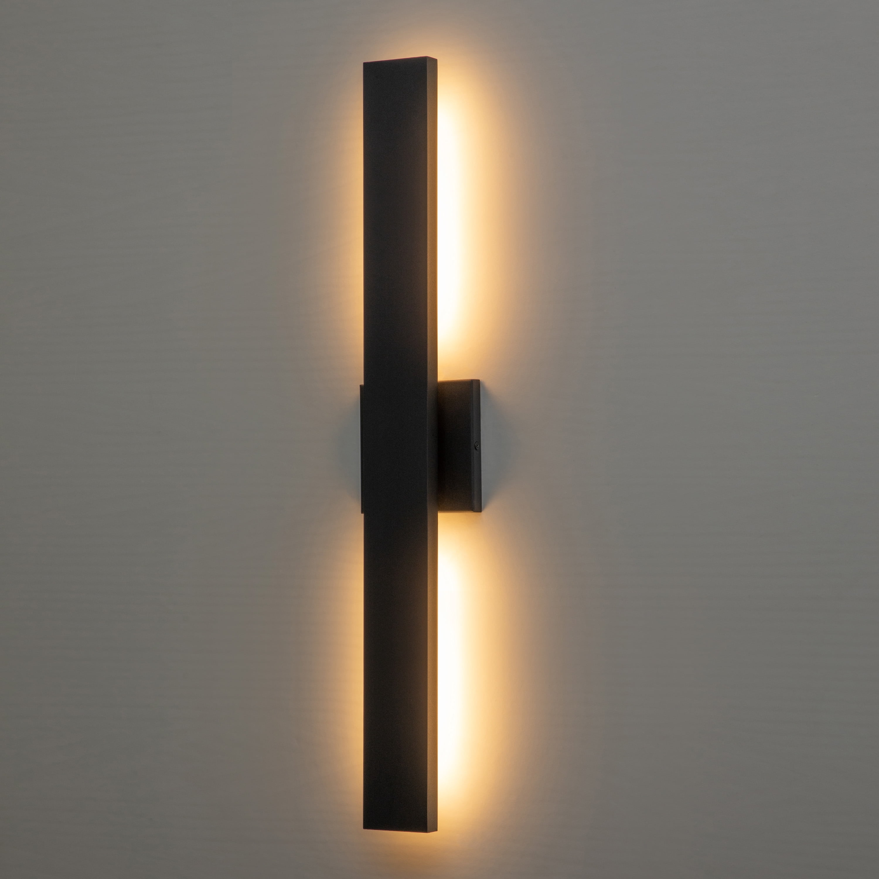 C Cattleya 2-Light Outdoor Wall Light Integrated LED Wall Sconce with Matte Black Finish