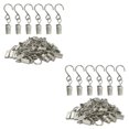 thumbnail image 4 of 50 ganchos para cortina de ducha Wosthever colgadores decorativos anillos de clip Plata 2Conjunto, 4 of 6