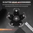 thumbnail image 5 of Men's Electric Shaver Replacement Heads Electric Razor Blade Replacement Head 6 Blades Head Shaver replacement Bald, 5 of 5