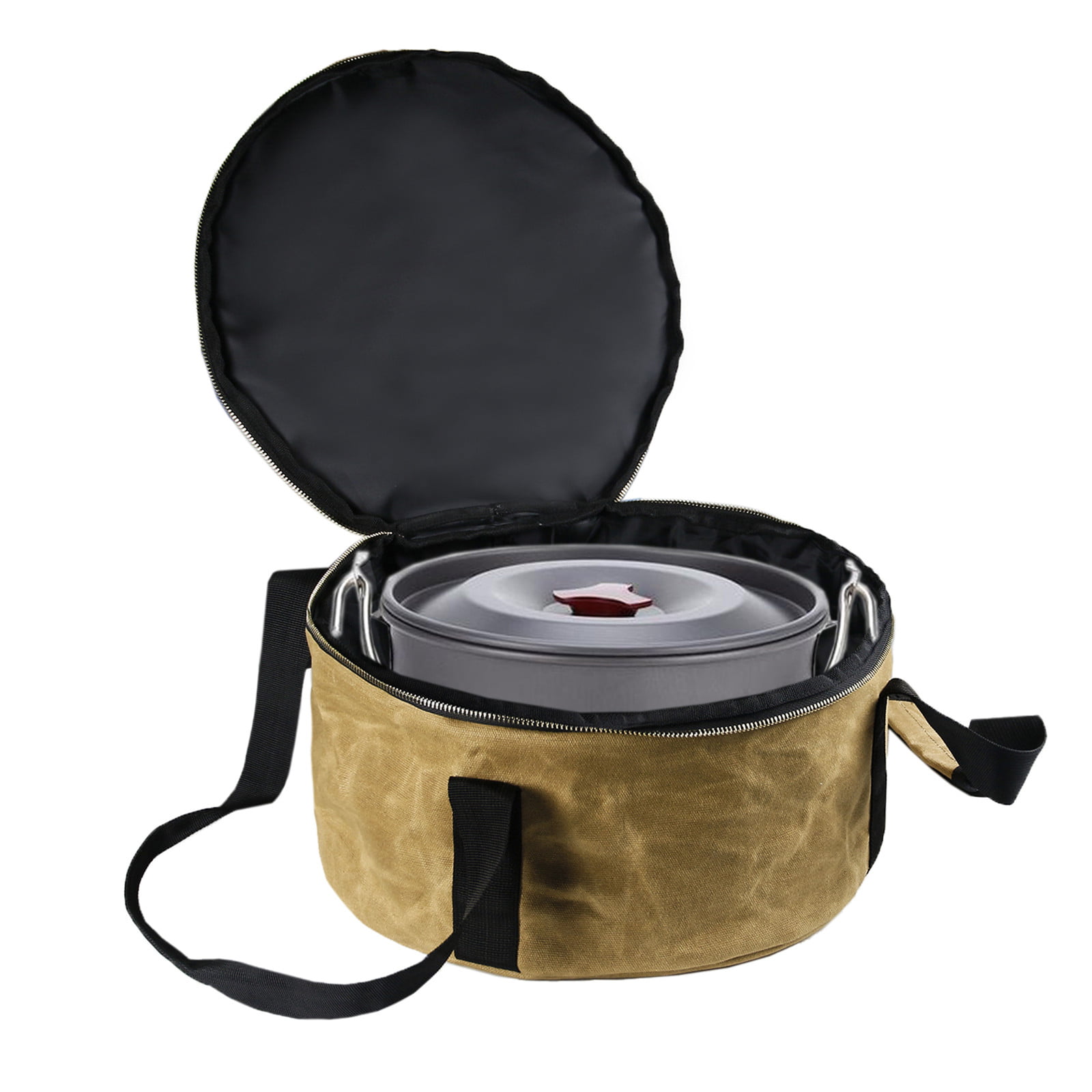 Htovila Camping Stoves Storage Bag Travel Portable Pot Bag Cast Iron Pan  Dustproof Bag Enamel Pot Package Suitable for 30.5cm Pan