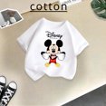 thumbnail image 2 of Camiseta de algodón de verano para niños de la marca Mickey, linda camiseta de dibujos animados de Disney para niño y niña, camiseta informal de cuello redondo, ropa para niños, 2 of 4