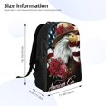thumbnail image 4 of Lukts Eagle With Hat And Roses Pattern Backpack for Travel, Sports, Beach, Work, Casual Daily Pack for Men Women Fits 15.6 Inch Laptop, 4 of 8