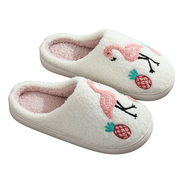 Leozcaa Pantoufles Mignonnes à Motif Animal pour Femmes Intérieur Extérieur en Mousse à Mémoire Pantoufle de Maison Douce Chaude Confortable Duveteuse Chaussures