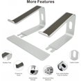 thumbnail image 4 of Laptop Stand, Ergonomic Aluminum Laptop Mount Computer Stand, Detachable Laptop Riser，Notebook Holder Stand Compatible with MacBook Pro/Air HP Samsung Huawei ，All 10-15.6" Laptops(Sliver), 4 of 8