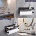 thumbnail image 2 of Paper Towel Holder Paper Towel Holder Dispenser Kitchen Accessories Matte Aluminum Free Punch Black Kitchen Paper Holder, 2 of 5