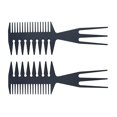 thumbnail image 4 of Peines peinados hacia atrás 3 en 1 Extensiones de cabello con forma de hueso de cola de pez Peine para colorear y peinar para desenredar para peluqueros de salón Mohawk Undercut Bowl Cut Quiff, 4 of 5