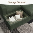 thumbnail image 5 of Marrber 106.2” 7-Seater Corduroy Sectional Sleeper Sofa with Pull Out Bed, U-Shaped Large Couch with Reversible Storage for Living Room, Green, 5 of 12