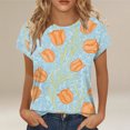 thumbnail image 2 of MEICHEN Women's Fashionable Casual Comfort Printed Short Sleeve Top Loose Summer T Shirts for Women, 2 of 2