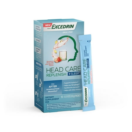 Head Care Replenish +Sleep From Excedrin Dietary Supplement for Head Health Support - 16 Packets