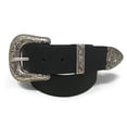 thumbnail image 1 of Black 1.5" Western Style Leather Belt - Handmade in Canada, 1 of 5