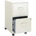 thumbnail image 4 of Kingfisher Lane 18" 2 Drawer Mobile Metal Vertical Filing Cabinet in Pearl White, 4 of 6