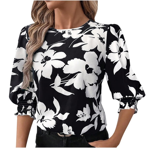 Eres Más Que una Camisa de Puntuación de Prueba, Verano Suelto Casual Cinco Cuartos de Manga Cuello Redondo Impreso para Mujeres