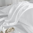 thumbnail image 2 of Satin Pillowcase for Hair and Skin (White, 20x36 inches) Similar to Silk Pillow Cases, Pillow Cases King- Satin Cooling Pillow Covers with Envelope Closure, 2 of 9