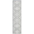thumbnail image 3 of SAFAVIEH Global Dubhan Diamond Indoor/Outdoor Runner Rug, Grey/Ivory, 2'2" x 8', 3 of 6