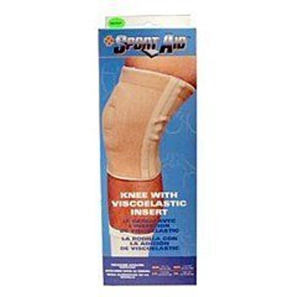 Sportaid Knee Brace with Viscoelastic Insert Gel Pad, Size Medium 9 inch, Be.