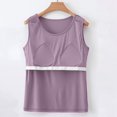 thumbnail image 4 of WEIWEN Camisole Tops for Women Built in Bra Tank Top Bras No Underwire Yoga Tank Tops Casual Summer Running Athletic Workout Padded Cami Shirts Purple, XXXL, 4 of 6