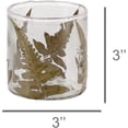 thumbnail image 4 of HomArt Small Enameled Fern Hurricane, 3-inch Height, Fern and Glass, 4 of 4