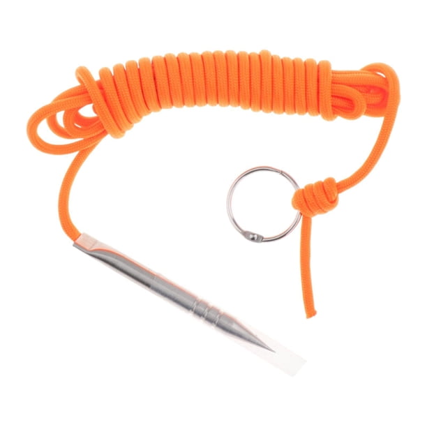 Soporte de pescador de pesca paracord para equipos de pesca en kayak al aire libre Naranja