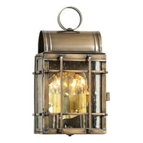Irvins Country Tinware Carriage House Outdoor Wall Light in Aged Brass