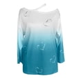 thumbnail image 3 of Ichuanyi Womens Fall Tops, Women's Fashion Tie-dye Print V-Neck Plus Size Long-Sleeve Tops Blouse, 3 of 5