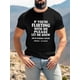 thumbnail image 1 of Camiseta informal de talla grande para hombre con eslogan divertido, 100 % poliéster, cuello redondo, corte regular, ligeramente elástica, tejido de punto de verano, 150 g/m² - Camiseta con gráfico hu, 1 of 6