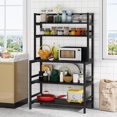 thumbnail image 4 of Tribesigns Kitchen Bakers Rack, Industrial 5-Tier Wood Kitchen Utility Storage Shelf Organizer, Black, 4 of 5