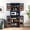 Blue, variant on HLR 72" Kitchen Pantry Cabinet, Freestanding Pantry Storage Cabinet with Hutch & Shelves, Green