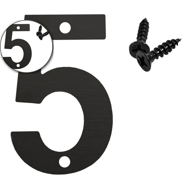 Dvruxg Metal Door Numbers, Home Address Numbers, Metal Outdoor Mailbox Number, Address Letters, Modern Metal Numbers Letters for Homes, Apartments, Hotels, Garages, Farms (3.5 Inches)