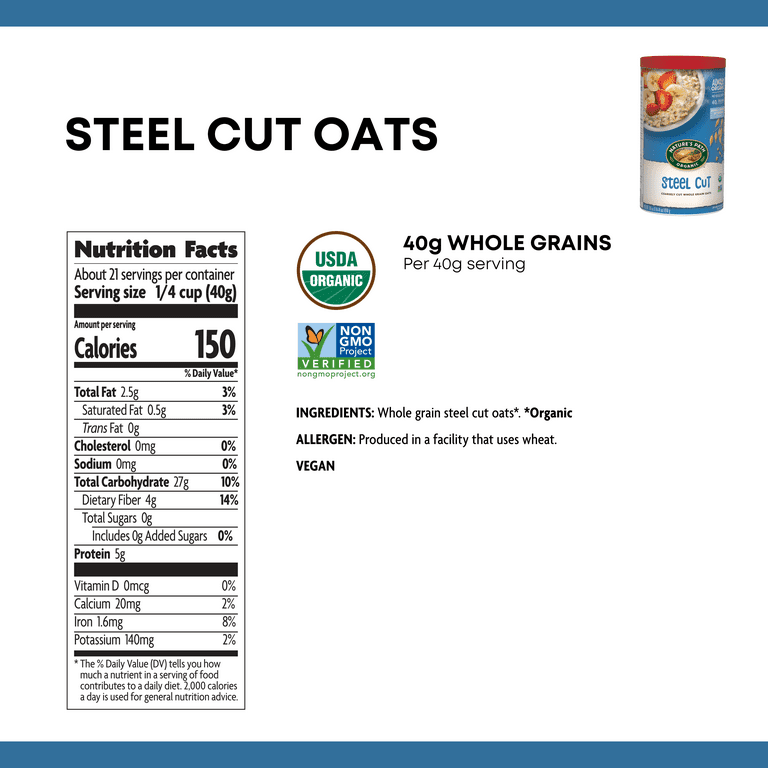 Better Oats® Organic Whole Grain Steel Cut Oats, 30 oz - Metro Market