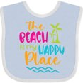 thumbnail image 3 of Inktastic Spring Break the Beach is My Happy Place Boys or Girls Baby Bib, 3 of 4