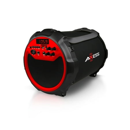 Axess Red Indoor/ Outdoor Cylinder 2.1 Speaker with 6-inch Subwoofer and 3-inch (Best 2.1 Thx Speakers)