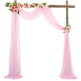thumbnail image 3 of Langgg Durable Wedding Arch Drape Chiffon Curtain Panels With Graceful Draping For All Event Entertainment Drapes Well Smooth White 70x550cm, 3 of 6