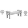 thumbnail image 2 of Meridian Furniture Stefano Grey Fabric Bench, 2 of 8