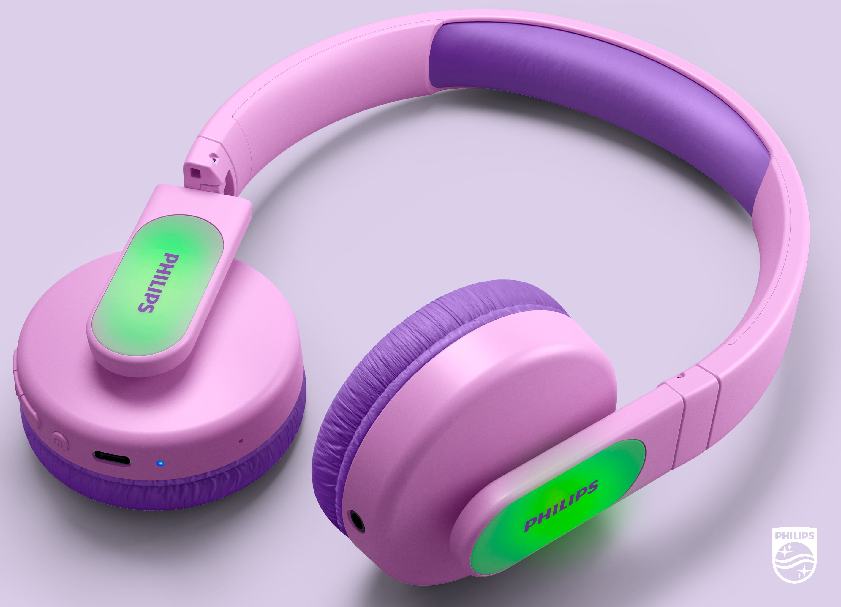 Nationale volkstelling Bukken Bewust Philips K4206 Kids Wireless on-Ear Headphones, Bluetooth and cable  connection, 85dB Limit for safer hearing, 28 hours play time, Parental  controls available via Philips Headphones app - Walmart.com