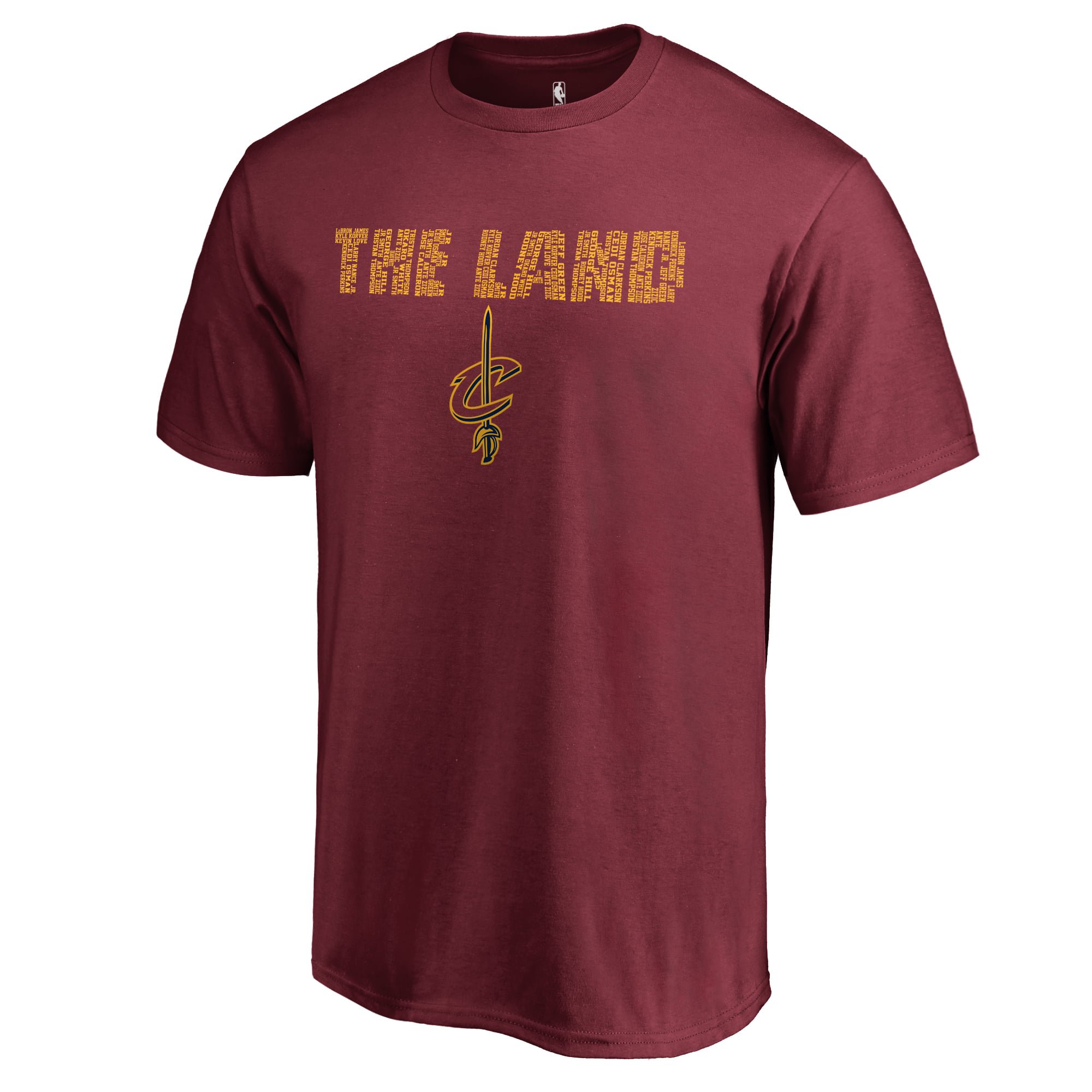 Men's Garnet Cleveland Cavaliers Hometown Collection Repeating Roster T-Shirt