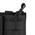 thumbnail image 2 of Nylon Open Top Molle Double Magazine Drop Pouch With Bungee System (Black), 2 of 2