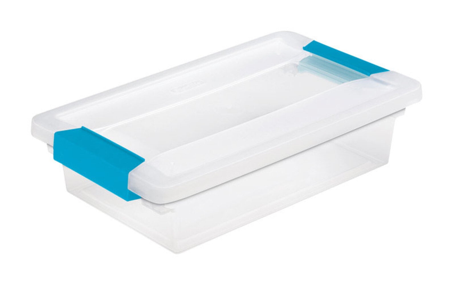 Organizer box, plastic, clear, 10 x 5 x 2-1/2-inch rectangle, (18