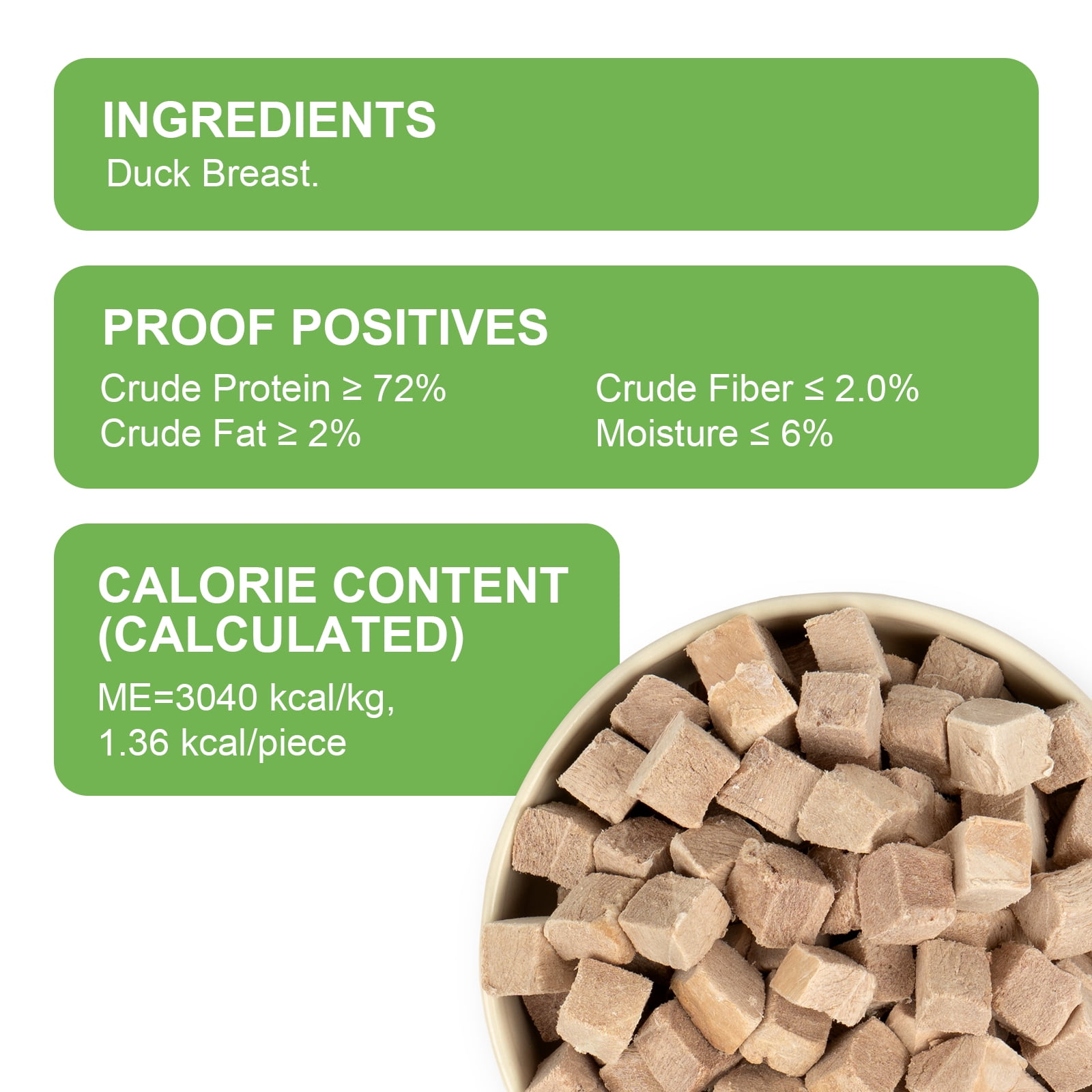 MON2SUN Duck Freeze Dried Dog Treats, 9.5 oz