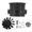 Black CCW, variant on Xirurus RC Duct Fan 12 Blades 80mm Airplane Model Propeller Duct Set Kit for QX QF3538 Motor CW Replacement Parts Black