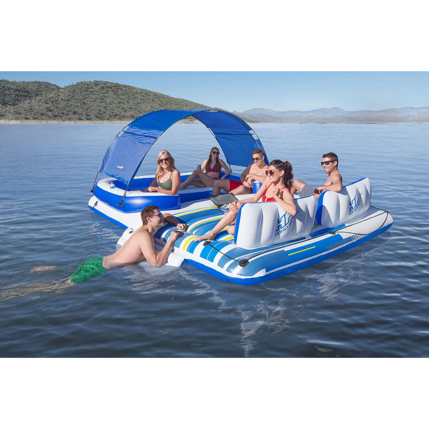 Bestway Hydro-Force Tropical Breeze 6-Person Inflatable Party Island Float