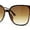 Tortoise - Brown, variant on Womens Oversized 90s Fashion Thin Plastic Horn Rim Sunglasses Black - Smoke
