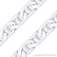 thumbnail image 2 of 5.7mm Flat Marina / Mariner Link Italian Chain Bracelet in Solid .925 Sterling Silver, 2 of 2