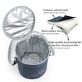 thumbnail image 5 of Round Insulated Lunch Box Bag - Handheld Portable Tote with Thickened Aluminum Foil Liner, Heat-Resistant Food Storage Bag, 5 of 6