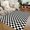 3, variant on Black and White Checkered Pattern Printed Floor Mat Durable and Beautiful Suitable for Kitchen, Living Room, and Home Decor