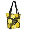 thumbnail image 2 of Haiem Geometric Pattern with Bee Pattern Shoulder Bag - Durable and Spacious Tote Bag,Versatile Shopping Bag, 2 of 9