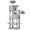 Light Gray, variant on SHOUFTW 44in Cat Tree, Space-Saving Indoor Cat Tower with Large Top Perch and Hammock for Multi-Cat Households, Beige