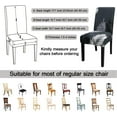 thumbnail image 5 of Pattern Chair Covers for Dining Room Set of 4, High Stretch Removable Washable Parsons Chair Slipcover for Home Party Hotel Wedding Ceremony (Plume Black,4PCS), 5 of 7