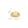 thumbnail image 5 of Real 14kt Yellow Gold 9.5x8.5mm Open Back Signet Ring Size: 5; for Adults and Teens; for Women and Men, 5 of 5